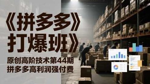 《拼多多打爆班》原创高阶技术第44期，拼多多高利润强付费