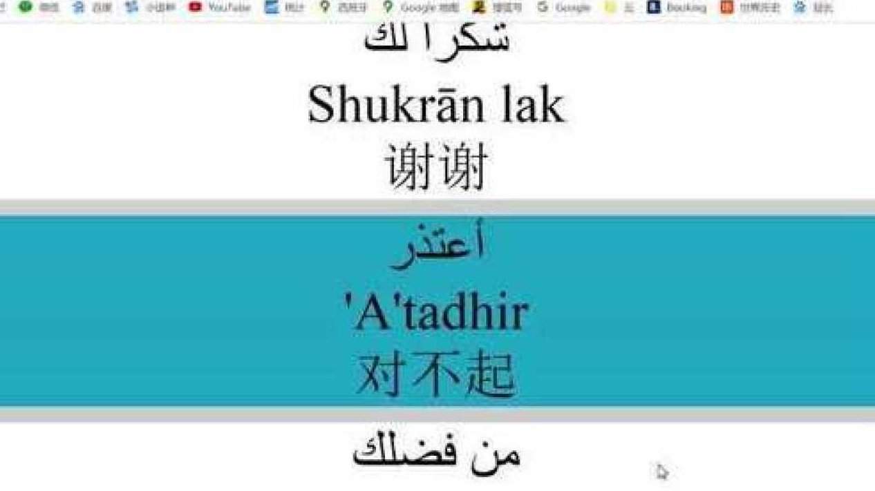 阿拉伯语学习视频资料教程基础软件,词汇,第1张