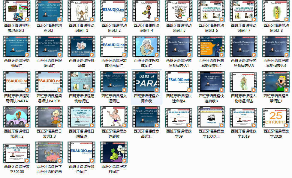 在线学习西班牙语课程场景地点词汇_常用西班牙语场景用语,课程,视频教程,词汇,第2张