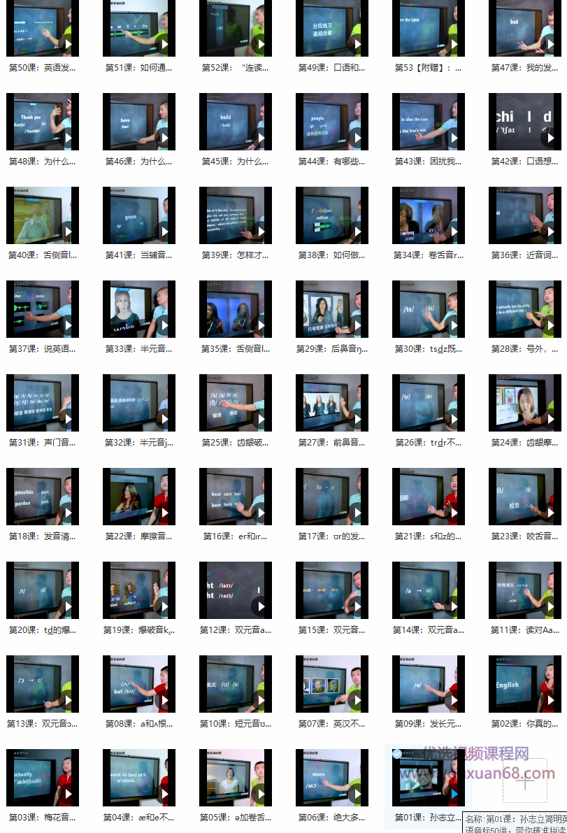 孙志立简明英语音标50讲,课程,英语单词,快速学习,第2张 孙志立简明英语音标50讲,课程,英语单词,快速学习,第2张