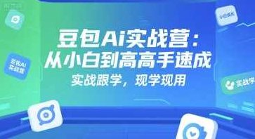 豆包Ai实战营：从小白到高手速成，实战跟学，现学现用，豆包AI实战营，小白速成高手之路，实战跟学，即刻现学现用，技能飞跃提升！