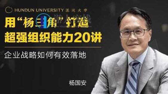杨国安《打造超强组织能力20讲》企业战略如何有效落地_百度云网盘教程视频，打造超强组织能力20讲企业战略落地实战教程