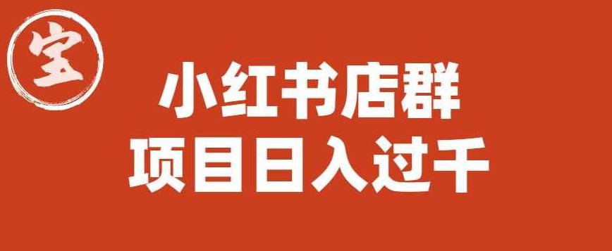 宝哥小红书店群项目，日入过千（图文教程）【揭秘】宝哥小红书店群运营策略揭秘，日入过千的图文教程深度解析