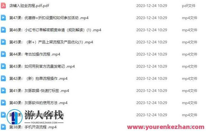 小红书电商运营从入门到精通，店铺入驻流程文档+爆款文案词，小红书电商运营，从新手入门到精通运营策略，店铺快速入驻指南+爆款文案创作秘籍,视频,教程,抖音,第2张