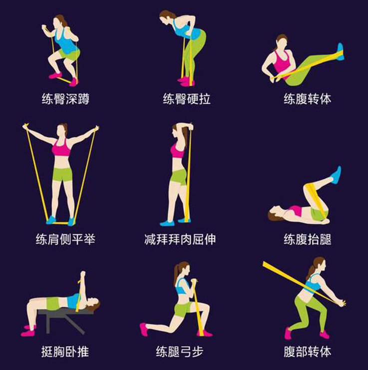 弹力带体育运动健身完美教程，弹力带体育运动健身，完美教程，轻松塑形增肌新选择