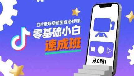 抖音短视频创业必修课，零基础小白速成班，抖音短视频实战进阶班，零基础小白速成创业必修课，抖音短视频创业之路，零基础小白极速进阶实战教程