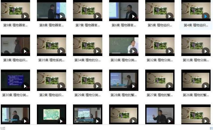 《植物学及实验》全套教学视频(浙江大学 于明坚66集),课程,视频,17集,第2张 《植物学及实验》全套教学视频(浙江大学 于明坚66集),课程,视频,17集,第2张