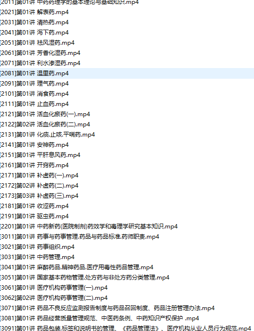 2019主管中药师证考试之相关专业知识培训讲座网课视频教程(含练习题和资料)2019年中药师证考试，专业进阶，网课视频教程与练习题资料全解析,视频,教程,讲座,第3张