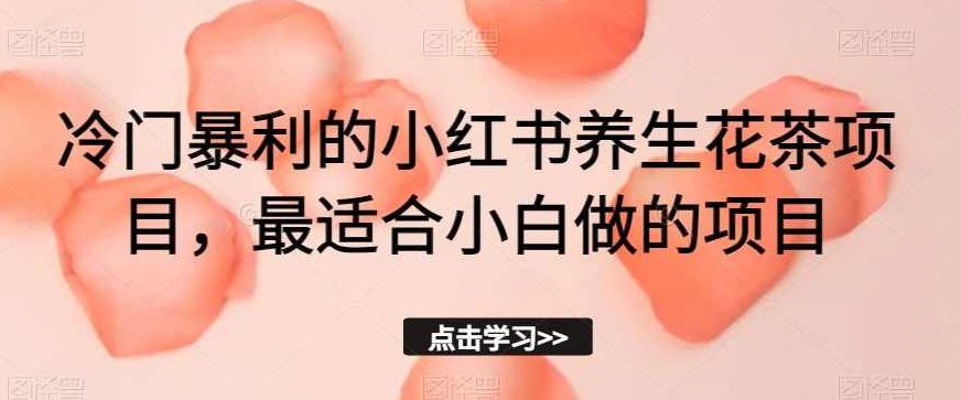 冷门暴利的小红书养生花茶项目，最适合小白做的项目【揭秘】揭秘冷门暴利的小红书养生花茶项目，小白也能轻松上手的创业揭秘,课程,教程,制作,第1张