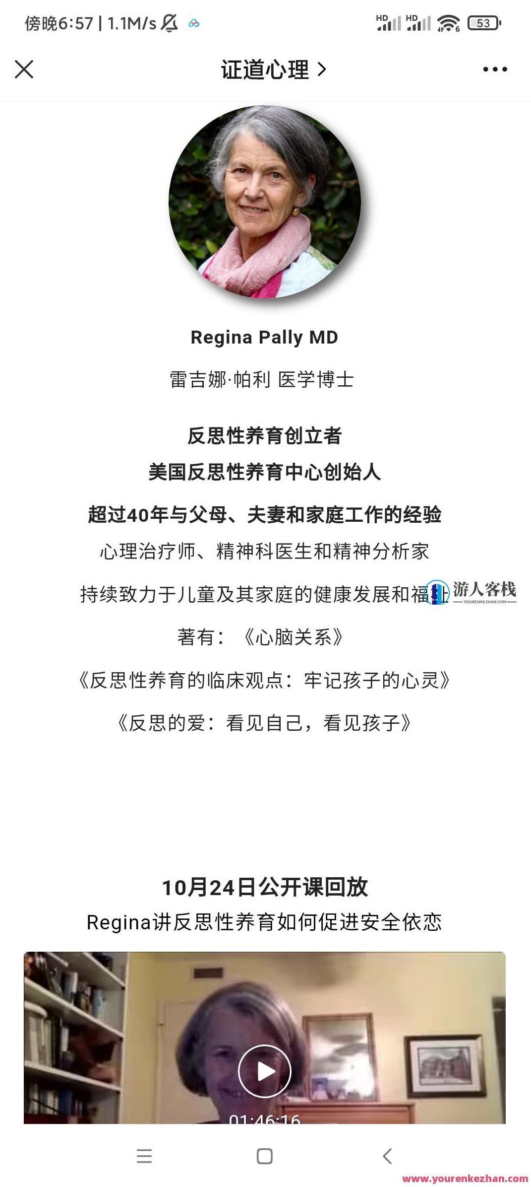 Regina讲咨询师如何帮助父母实践反思性养育,518智库,视频,支持,第1张