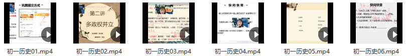 2021初一历史寒假（6讲）张天禄，2021初一历史寒假系列，张天禄老师主讲（共六讲）