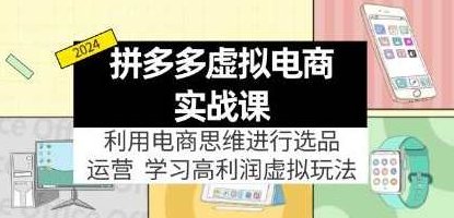 《拼多多虚拟电商实战课》选品+运营，高利润虚拟玩法，拼多多虚拟电商实战课，选品策略与运营技巧，解锁高利润虚拟商品玩法
