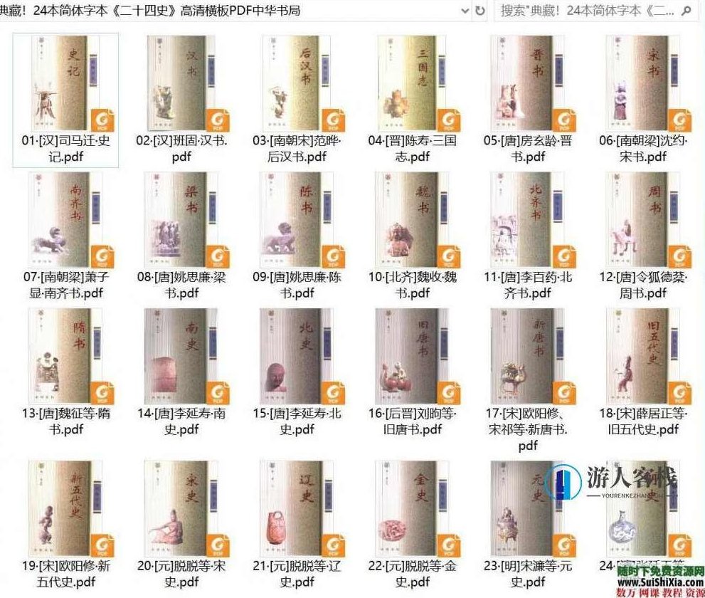 典藏！24本简体字本《二十四史》高清横板PDF中华书局，二十四史高清横板PDF典藏版，典藏珍品！中华书局24史高清横板PDF版，历史爱好者必备的典藏珍本,高清,第1张