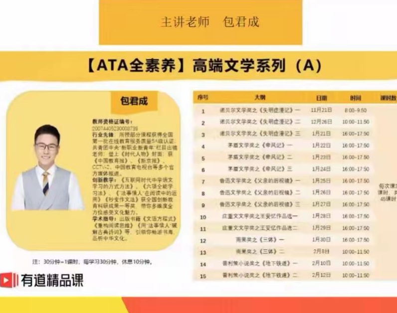 包君成:【ATA全素养】高端文学系列(A),课程,讲座,教学,第3张 包君成:【ATA全素养】高端文学系列(A),课程,讲座,教学,第3张