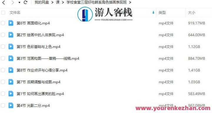 学校食堂三层好吃韩系角色插画表现班2023年,课程,基础,第2张