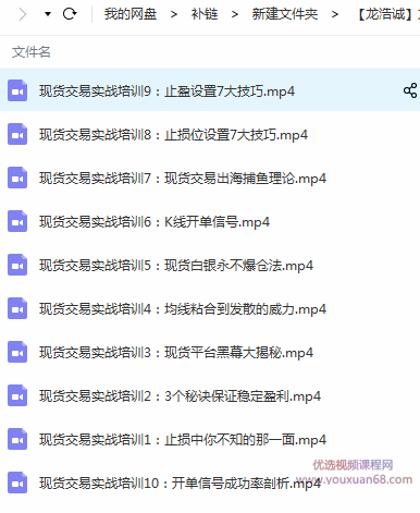 龙浩诚现货交易操作理念10讲 视频课程,课程,视频,秘诀,第2张