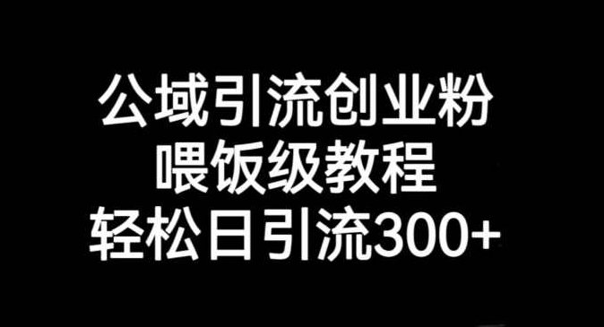 公域引流创业粉,喂饭级教程,轻松日引流300+【揭秘】,课程,教程,创业,第1张 公域引流创业粉,喂饭级教程,轻松日引流300+【揭秘】,课程,教程,创业,第1张