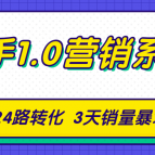 猎手1.0营销系统，从0到1，营销实战课，24路转化秘诀3天销量暴增20倍