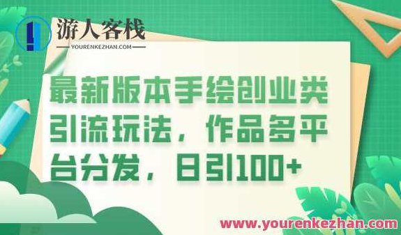 最新版本手绘创业类引流玩法,作品多平台分发,日引100+创业粉【揭秘】,课程,视频,抖音,第1张 最新版本手绘创业类引流玩法,作品多平台分发,日引100+创业粉【揭秘】,课程,视频,抖音,第1张