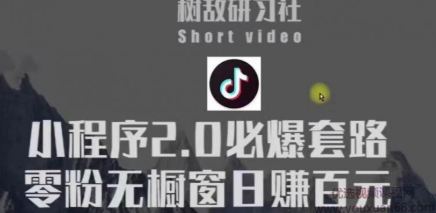 树敌研习社6月抖音小程序课程：抖音小程序2.0必爆套路零粉无橱窗日赚百元玩法,课程,视频,研究,第1张
