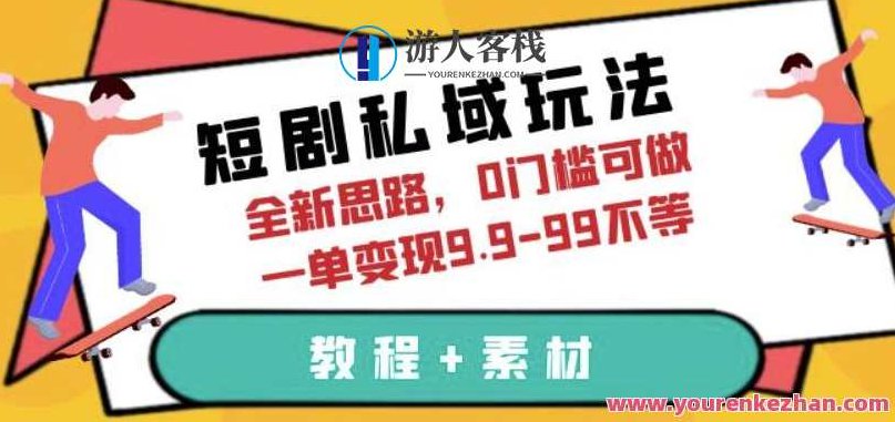 短剧私域玩法，全新思路，0门槛可做，一单变现9.9-99不等（教程+素材）,课程,教程,制作,第1张