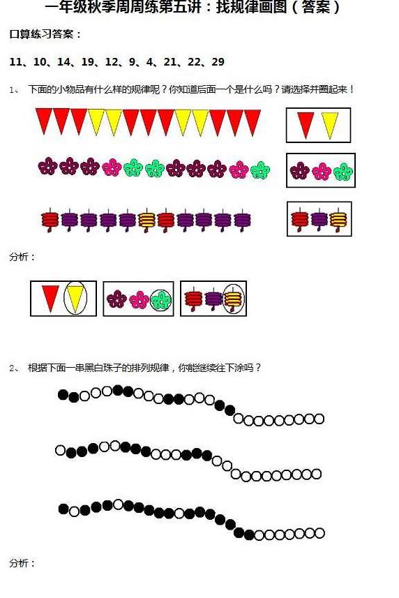 小学奥数 初一上学期必考题型：找规律