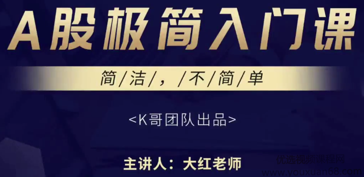 2020年K哥团队大红老师 A股课程 A股极简入门课程4节 视频,课程,视频,股票,第1张