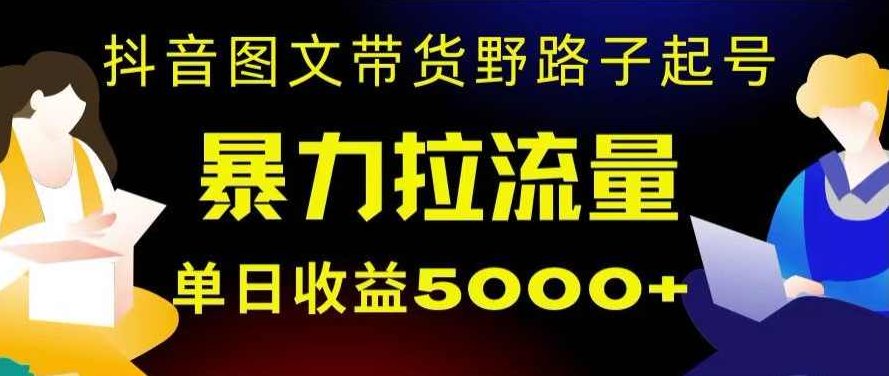 抖音图文带货暴力起号，单日收益5000+，野路子玩法，简单易上手，一部手机即可【揭秘】,抖音,揭秘,介绍,第1张