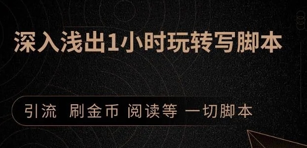 王半圈1小时深入浅出视频实操讲解，教你0基础学会写引流脚本,课程,视频,教程,第1张