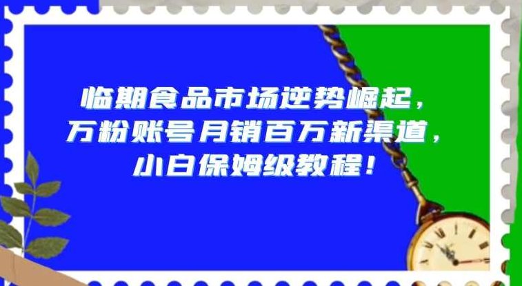 临期食品市场逆势崛起，万粉账号月销百万新渠道，小白保姆级教程【揭秘】,教程,揭秘,保姆级教程,第1张
