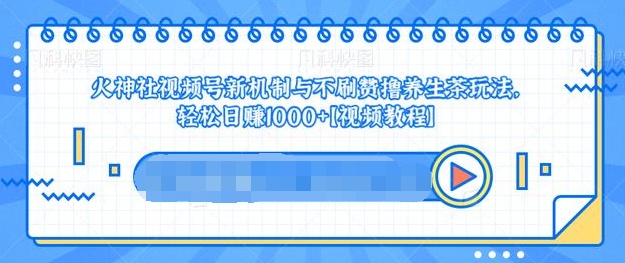 视频号新机制与不刷赞撸养生茶玩法，轻松日赚1000+,课程,视频,抖音,第2张