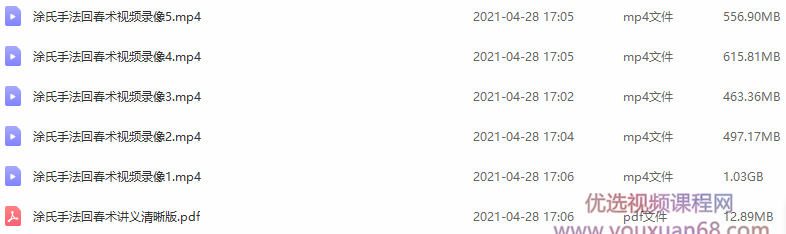 2020年涂南贵涂氏手法回春术视频+讲义,课程,视频,2020年,第2张