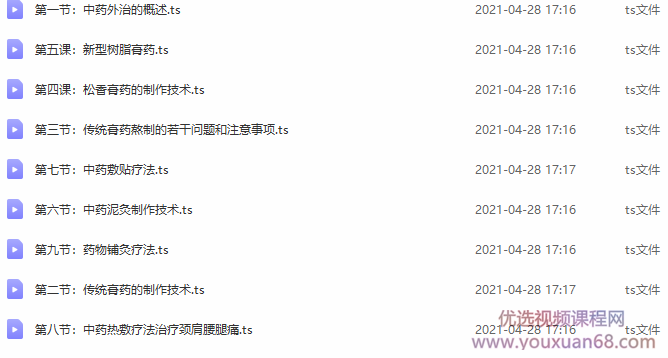 2020王合民中药外治疗法膏药、泥灸、铺灸、中药敷贴等视频课程,课程,视频,第2张