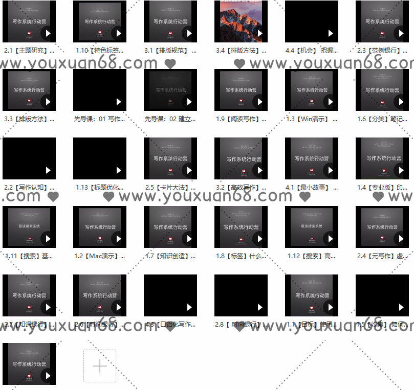 欢喜印象笔记·写作系统行动营,课程,视频,研究,第3张
