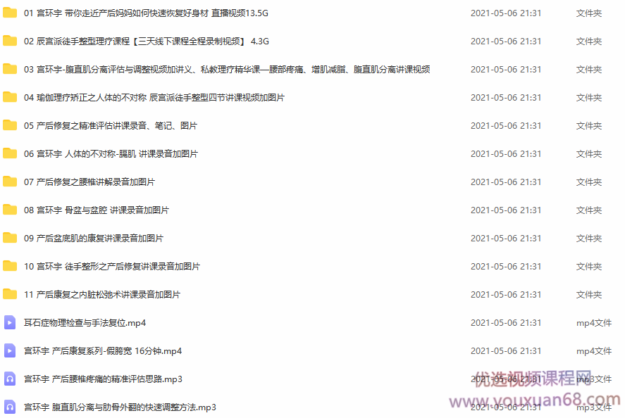 宫环宇产后康复课程加高级产后康复师两套,课程,视频,讲座,第1张