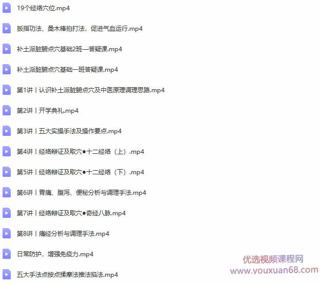 2020年脏腑推拿点穴课程初级班+专业班完整视频课程,课程,视频,第2张
