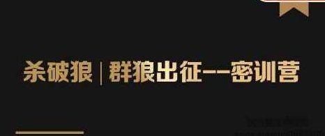 群狼出征密训营第3期：万能引流的底层逻辑公式首度公开解密！——流量爆破必修课