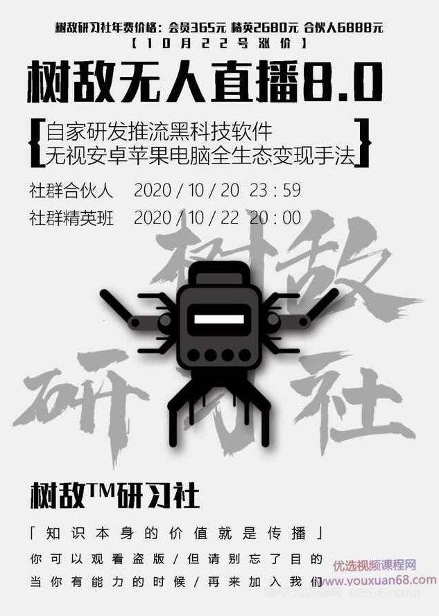 树敌研习社抖音无人直播8.0，全网唯一可用推流黑科技,研究,抖音,第1张
