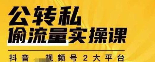 群响公转私偷流量实操课，致力于拥有更多自持，持续，稳定，精准的私域流量！,课程,视频,第1张