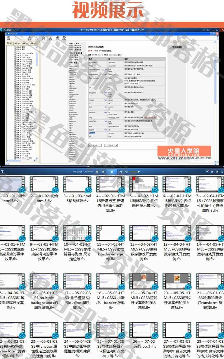 HTML5+CSS3教程HTML5入门系列视频教程全31集,课程,视频,教程,第1张
