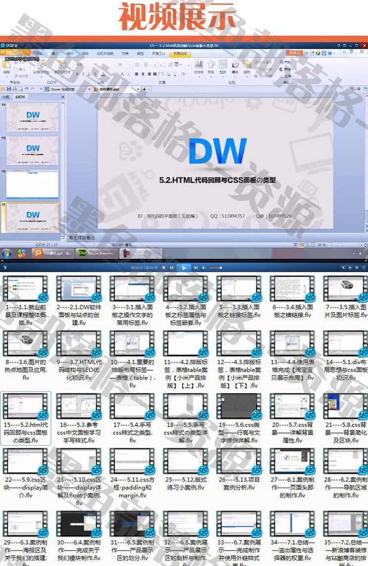 HTML5和Dreamweaver网页教程div+css系列视频教程,课程,视频,教程,第1张