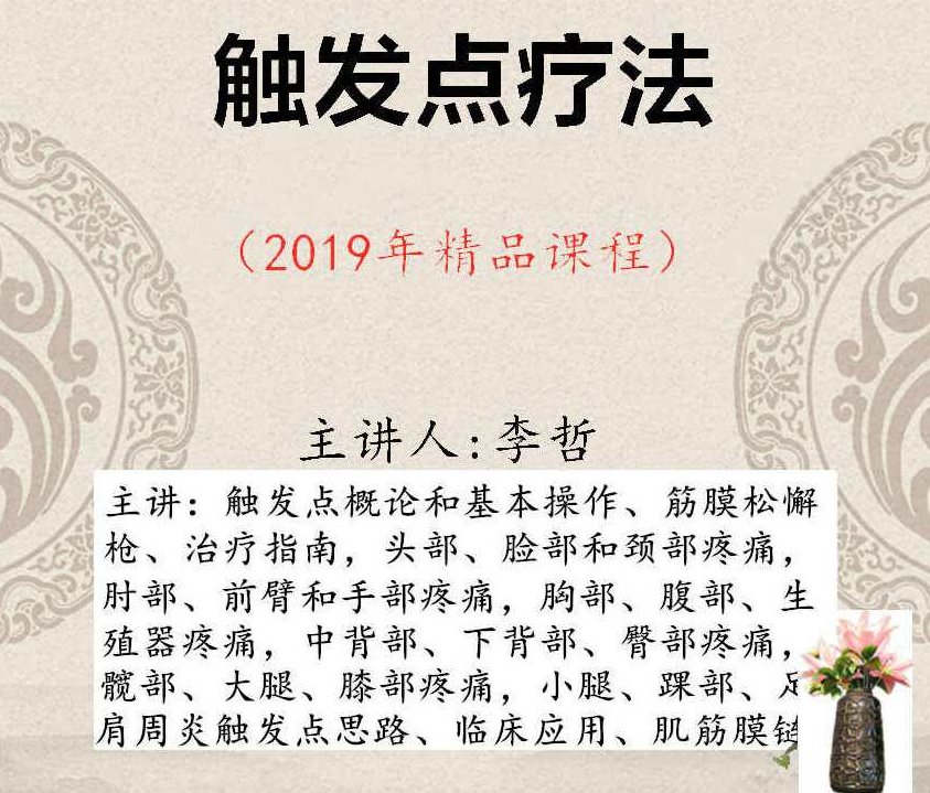 2019李哲触发点疗法视频,课程,视频,指南,第1张