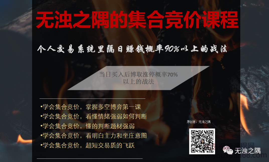 无浊之隅集合竞价战法,课程,教程,第5张