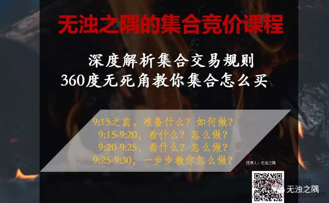 无浊之隅集合竞价战法,课程,教程,第4张