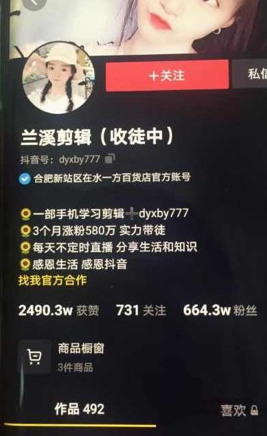 兰溪抖音混剪：一部手机学习剪辑，3个月涨粉580万【视频课程】,课程,视频,抖音,第1张