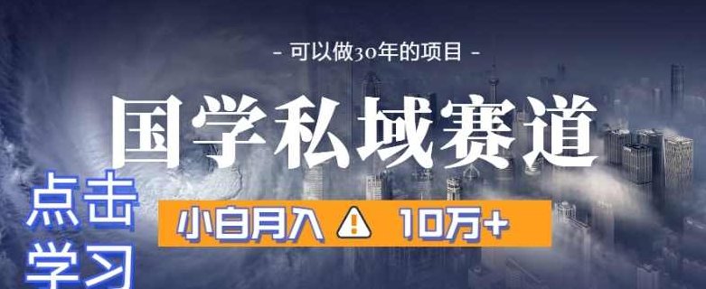 暴力国学私域赛道，小白月入10万+，引流+转化完整流程【揭秘】,视频,赚钱,培训,第1张