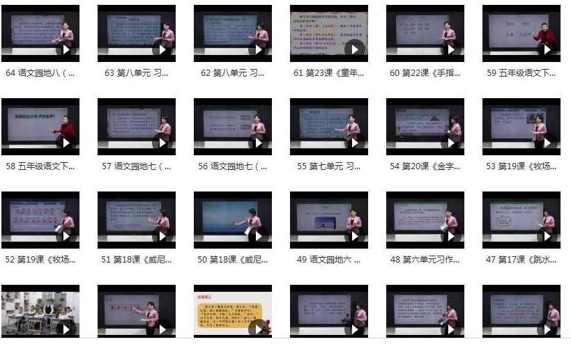 小学五年级语文下册课本知识点同步教学视频(部编版+人教版 下学期 64小讲),视频,第2张 小学五年级语文下册课本知识点同步教学视频(部编版+人教版 下学期 64小讲),视频,第2张