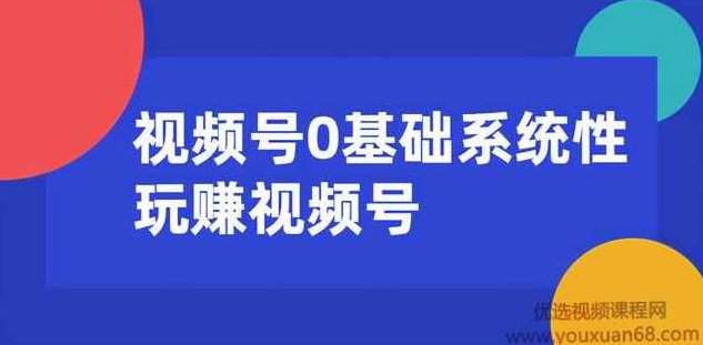 视频号0基础系统性玩赚视频号内容运营+引流+快速变现（20节课）,课程,视频,教程,第1张