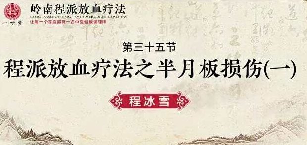 程冰雪岭南程派放血疗法（专业课）,课程,第1张
