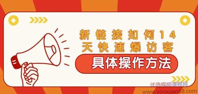 齐论·进阶战术课：拼多多新链接如何14天快速爆访客：具体操作方法